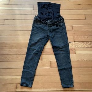 BLANQI - black denim pregnancy belly support skinny jeans size 14